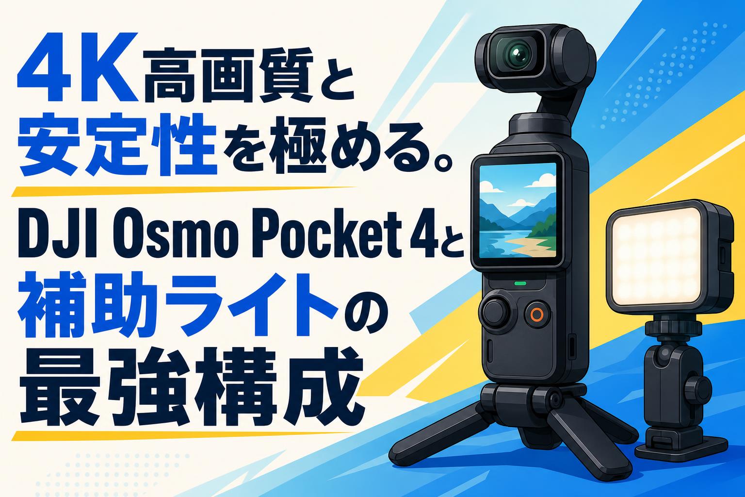 4K高画質と安定性を極める。DJI Osmo Pocket 4と補助ライトの最強構成