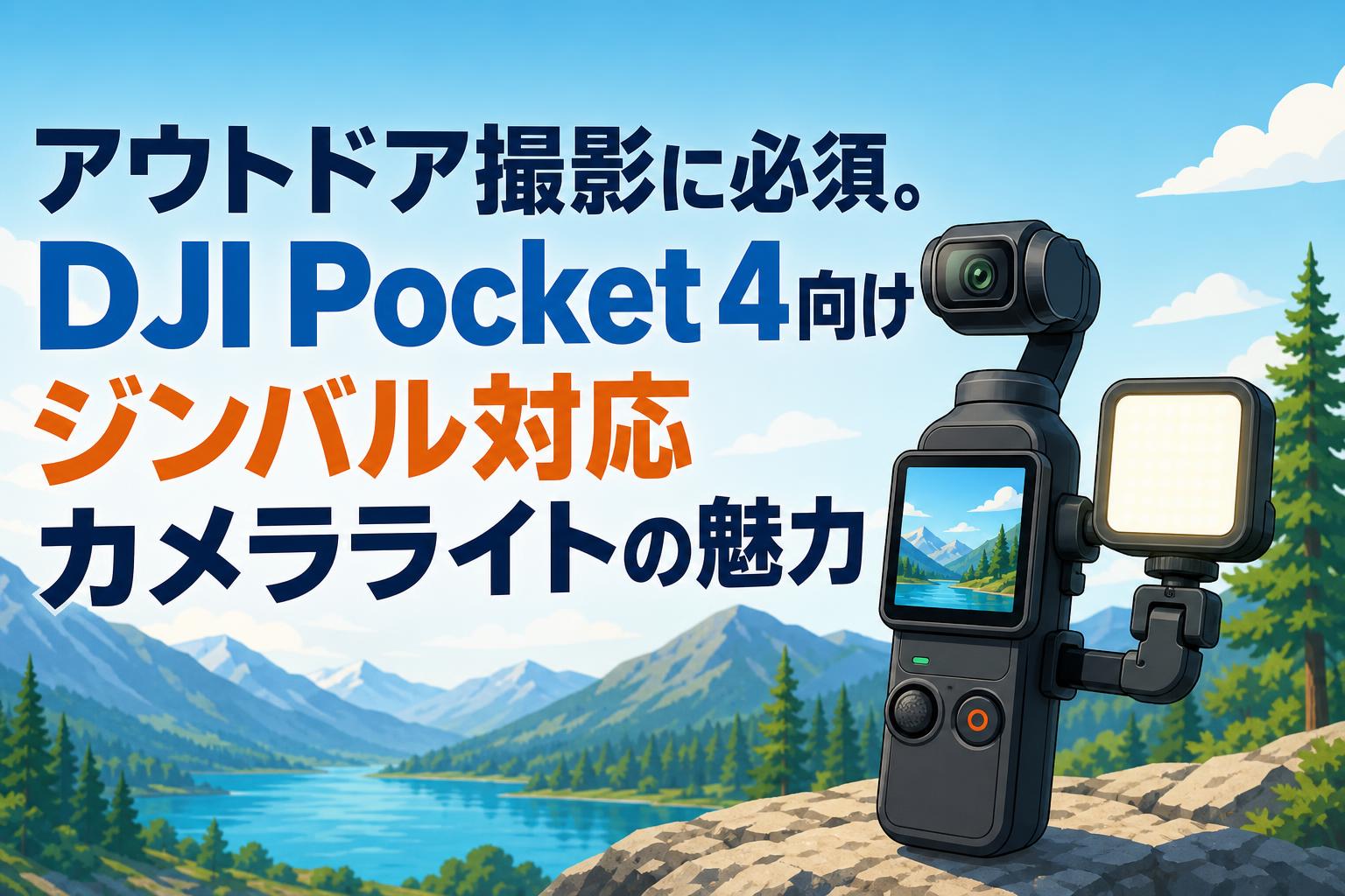 アウトドア撮影に必須。DJI Pocket 4向けジンバル対応カメラライトの魅力