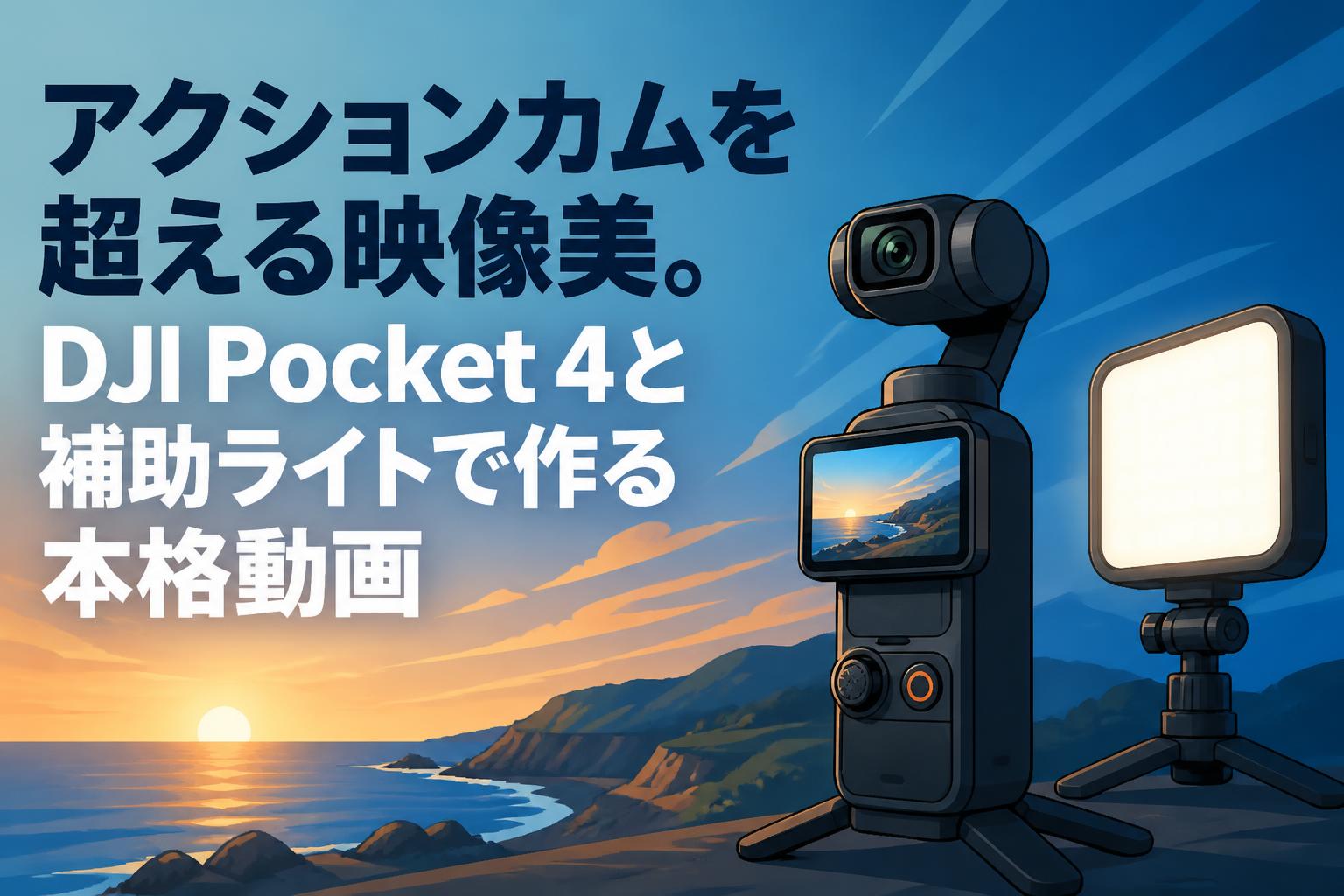 アクションカムを超える映像美。DJI Pocket 4と補助ライトで作る本格動画