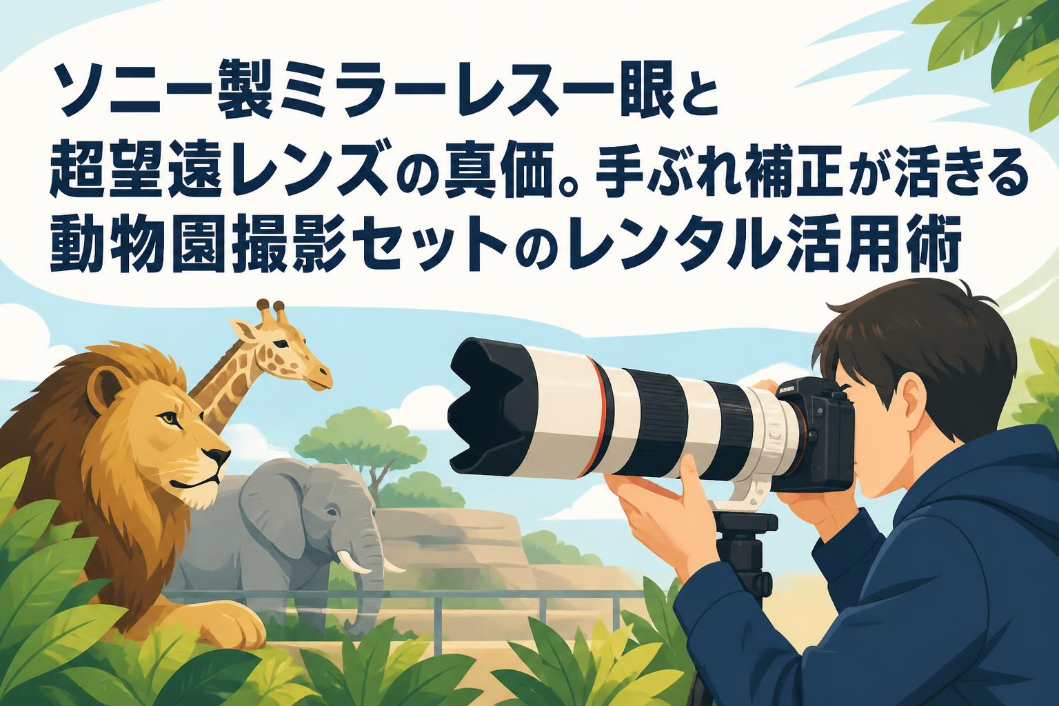 ソニー製ミラーレス一眼と超望遠レンズの真価。手ぶれ補正が活きる動物園撮影セットのレンタル活用術