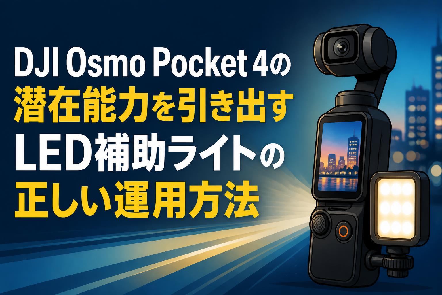 DJI Osmo Pocket 4の潜在能力を引き出すLED補助ライトの正しい運用方法