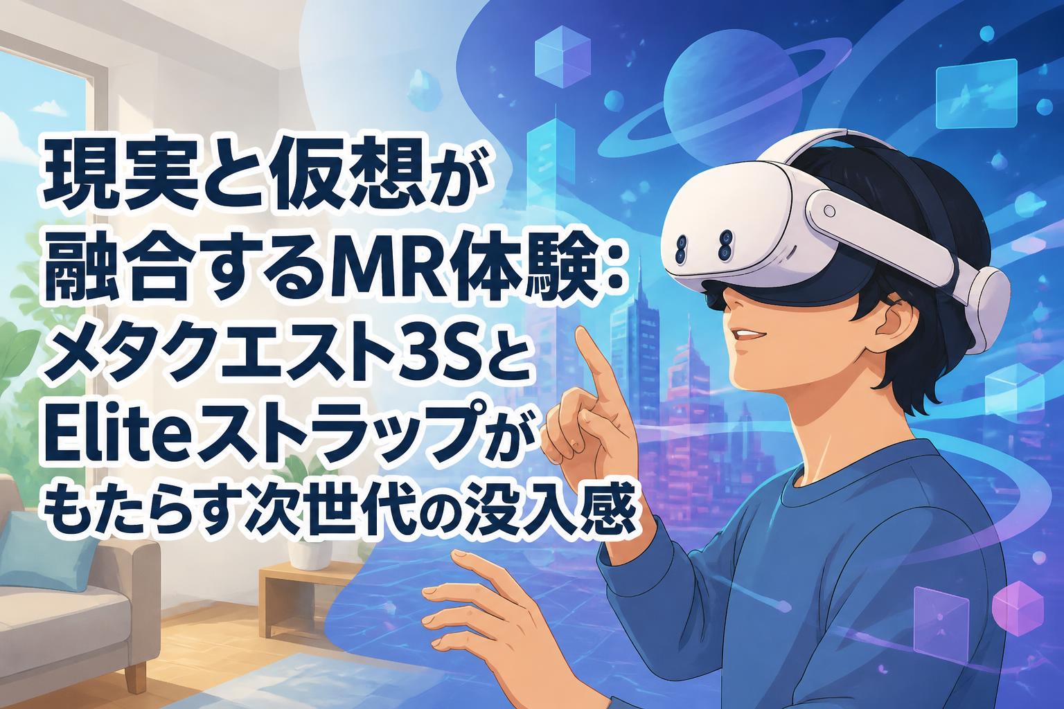 現実と仮想が融合するMR体験：メタクエスト3SとEliteストラップがもたらす次世代の没入感