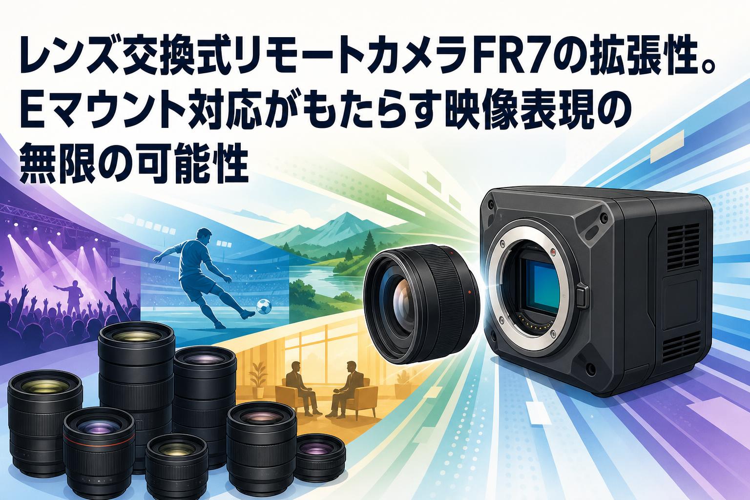 レンズ交換式リモートカメラFR7の拡張性。Eマウント対応がもたらす映像表現の無限の可能性