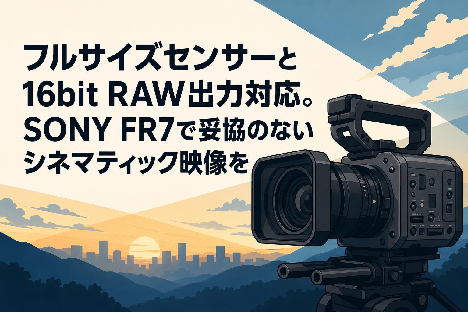 フルサイズセンサーと16bit RAW出力対応。SONY FR7で妥協のないシネマティック映像を