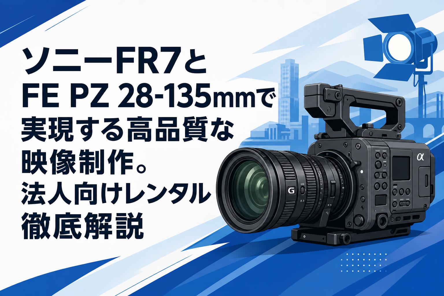 ソニーFR7とFE PZ 28-135mmで実現する高品質な映像制作。法人向けレンタル徹底解説