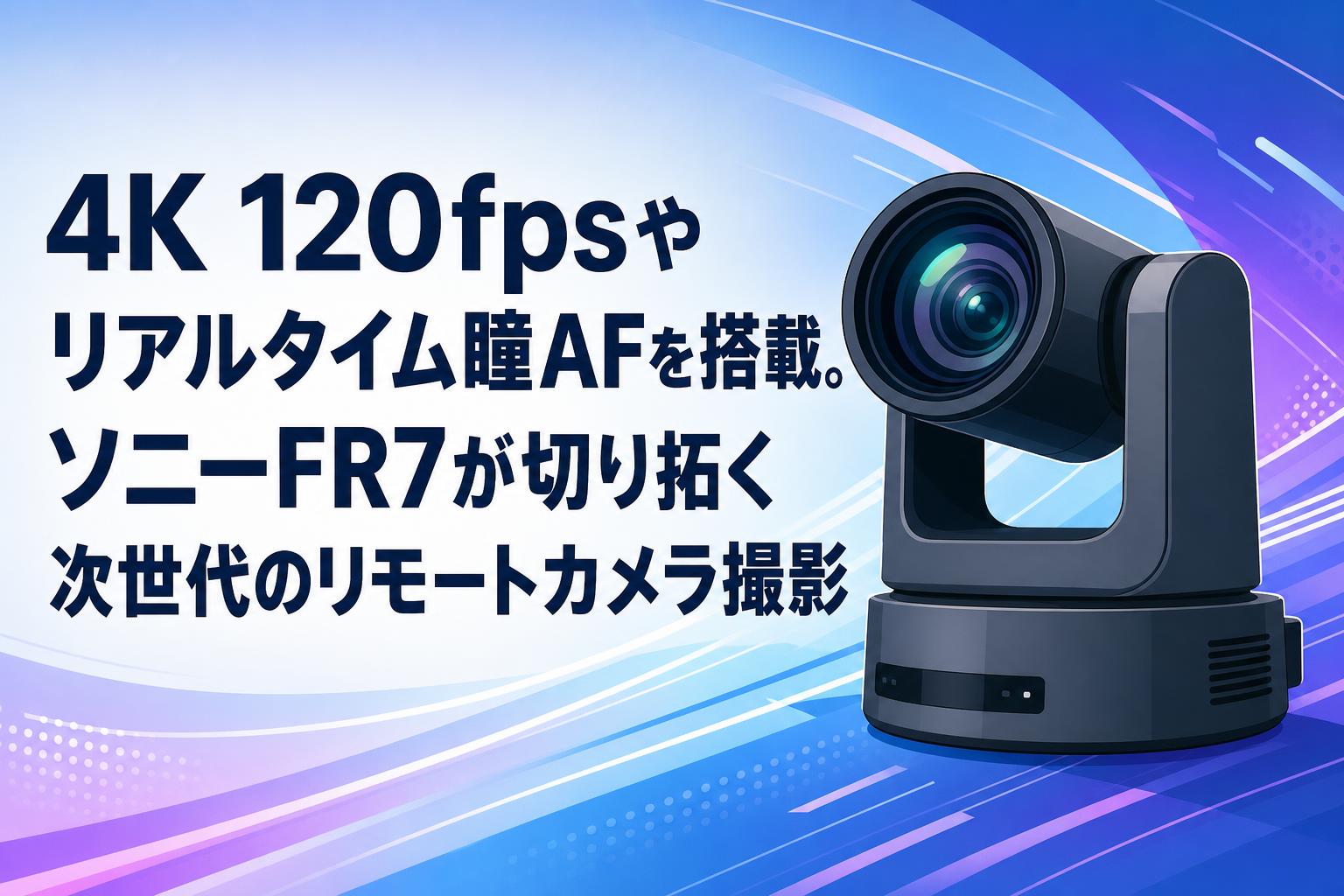4K 120fpsやリアルタイム瞳AFを搭載。ソニーFR7が切り拓く次世代のリモートカメラ撮影