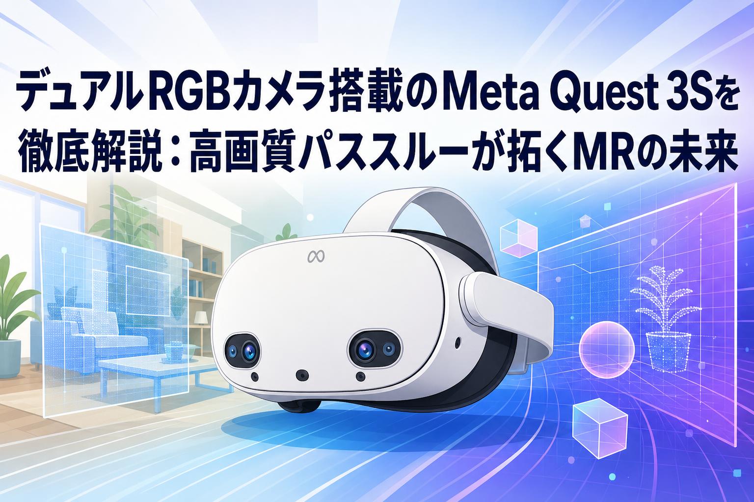 デュアルRGBカメラ搭載のMeta Quest 3Sを徹底解説：高画質パススルーが拓くMRの未来