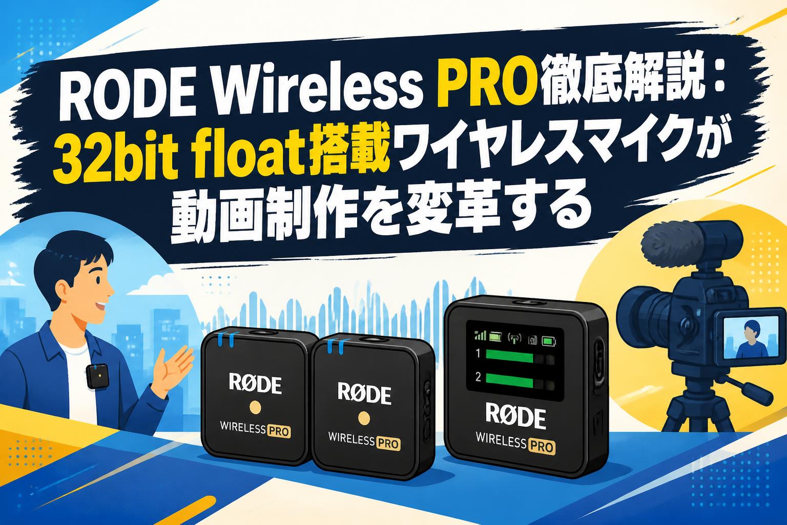 RODE Wireless PRO徹底解説：32bit float搭載ワイヤレスマイクが動画制作を変革する