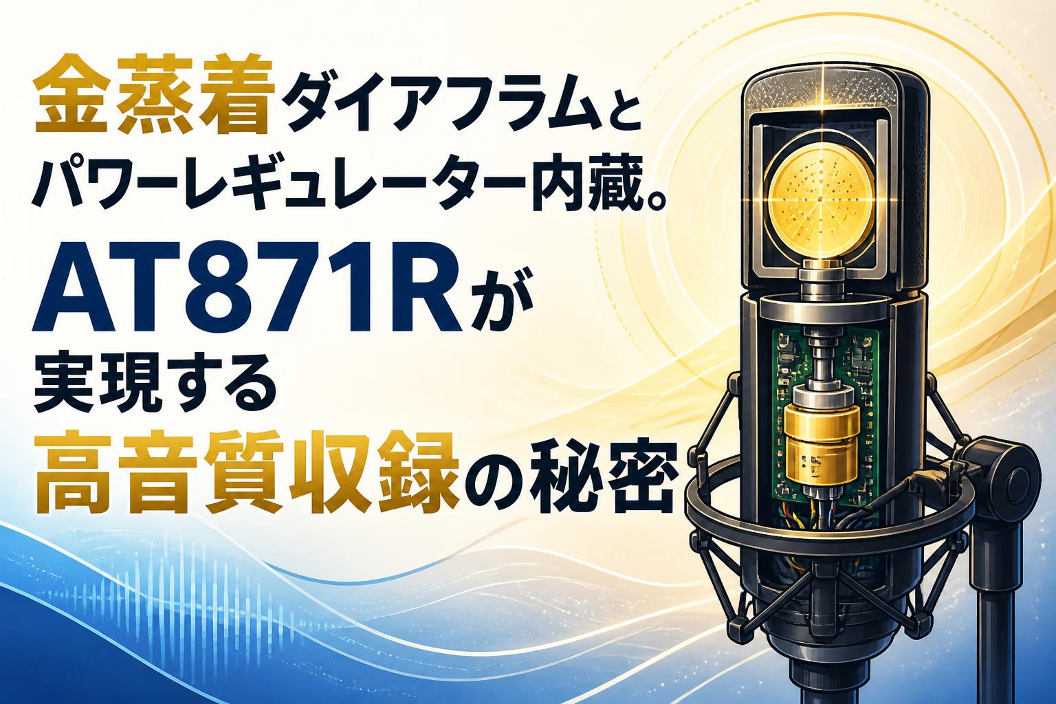 金蒸着ダイアフラムとパワーレギュレーター内蔵。AT871Rが実現する高音質収録の秘密
