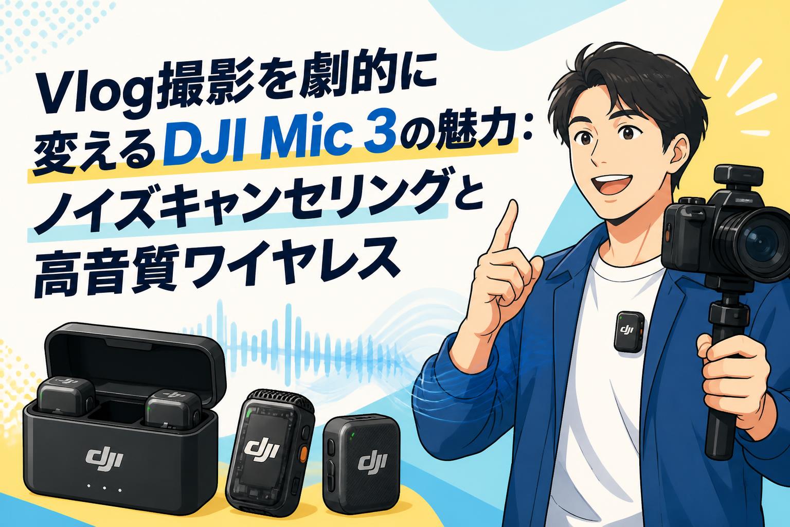 Vlog撮影を劇的に変えるDJI Mic 3の魅力：ノイズキャンセリングと高音質ワイヤレス