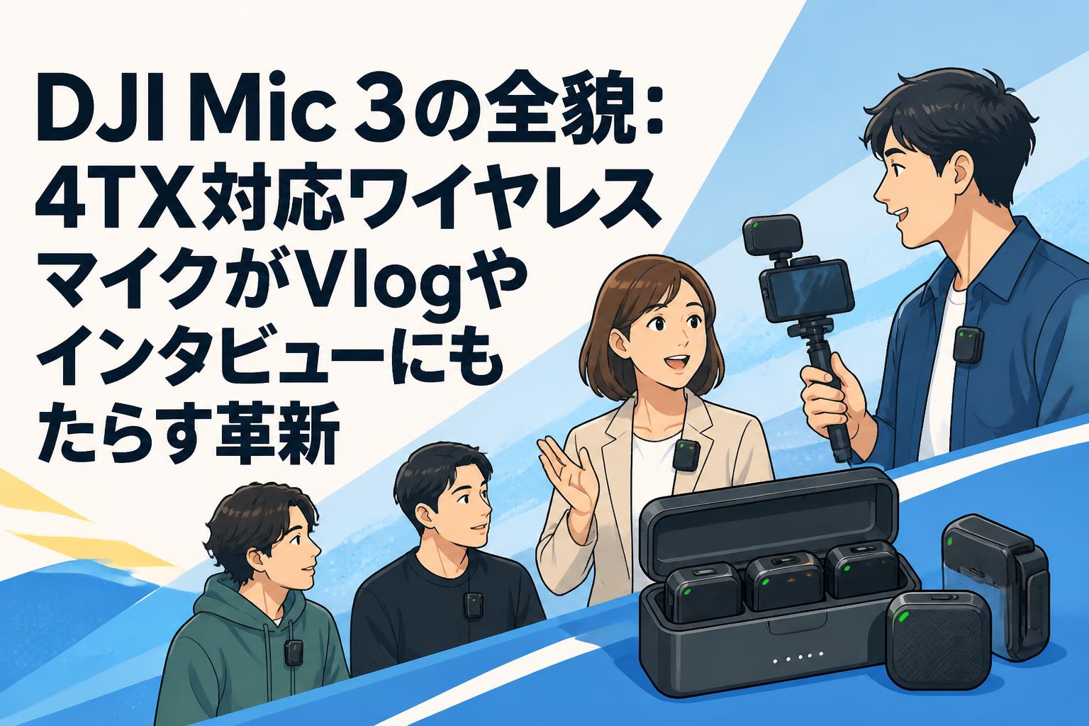 DJI Mic 3の全貌：4TX対応ワイヤレスマイクがVlogやインタビューにもたらす革新
