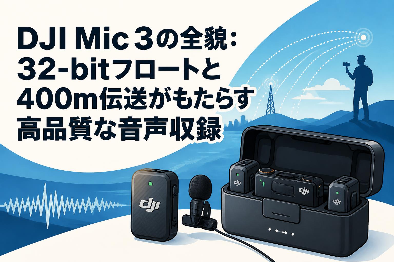 DJI Mic 3の全貌：32-bitフロートと400m伝送がもたらす高品質な音声収録