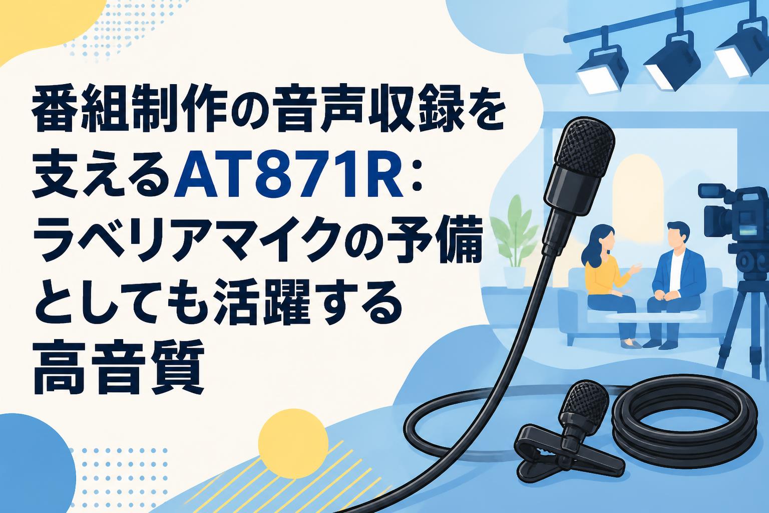 番組制作の音声収録を支えるAT871R：ラベリアマイクの予備としても活躍する高音質