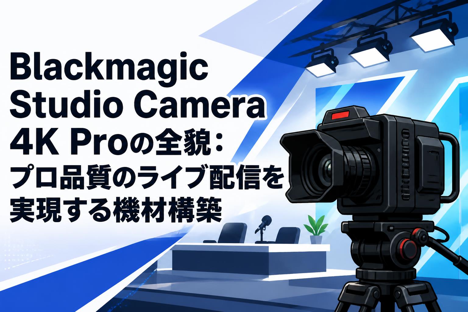 Blackmagic Studio Camera 4K Proの全貌：プロ品質のライブ配信を実現する機材構築