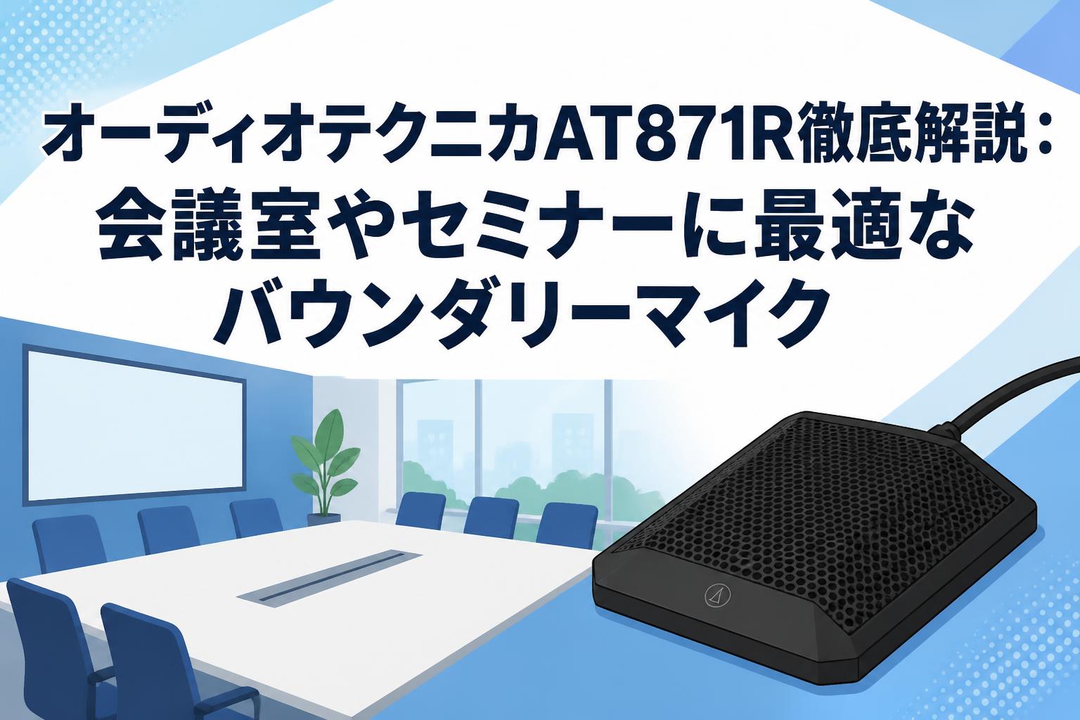 オーディオテクニカAT871R徹底解説：会議室やセミナーに最適なバウンダリーマイク