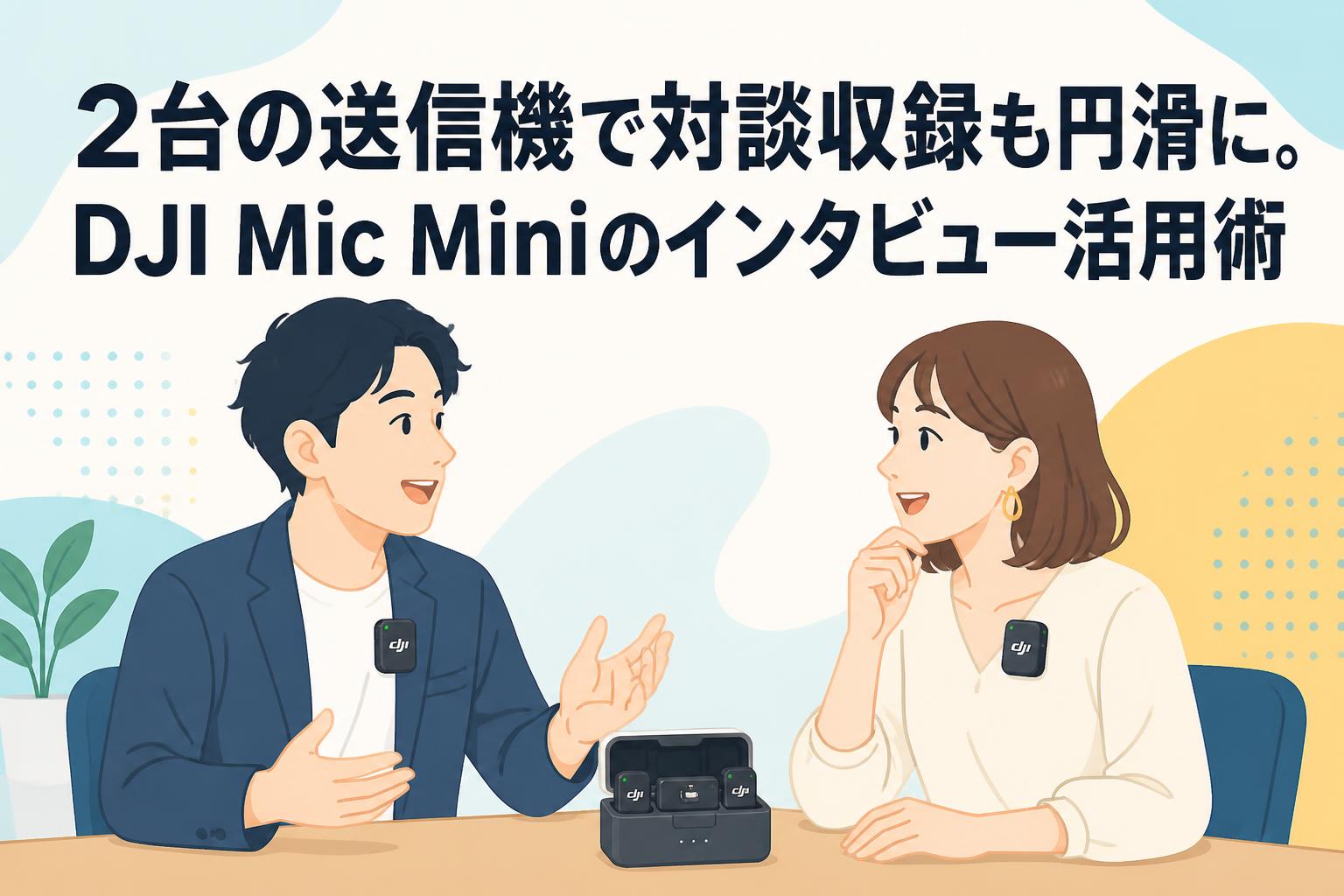 2台の送信機で対談収録も円滑に。DJI Mic Miniのインタビュー活用術