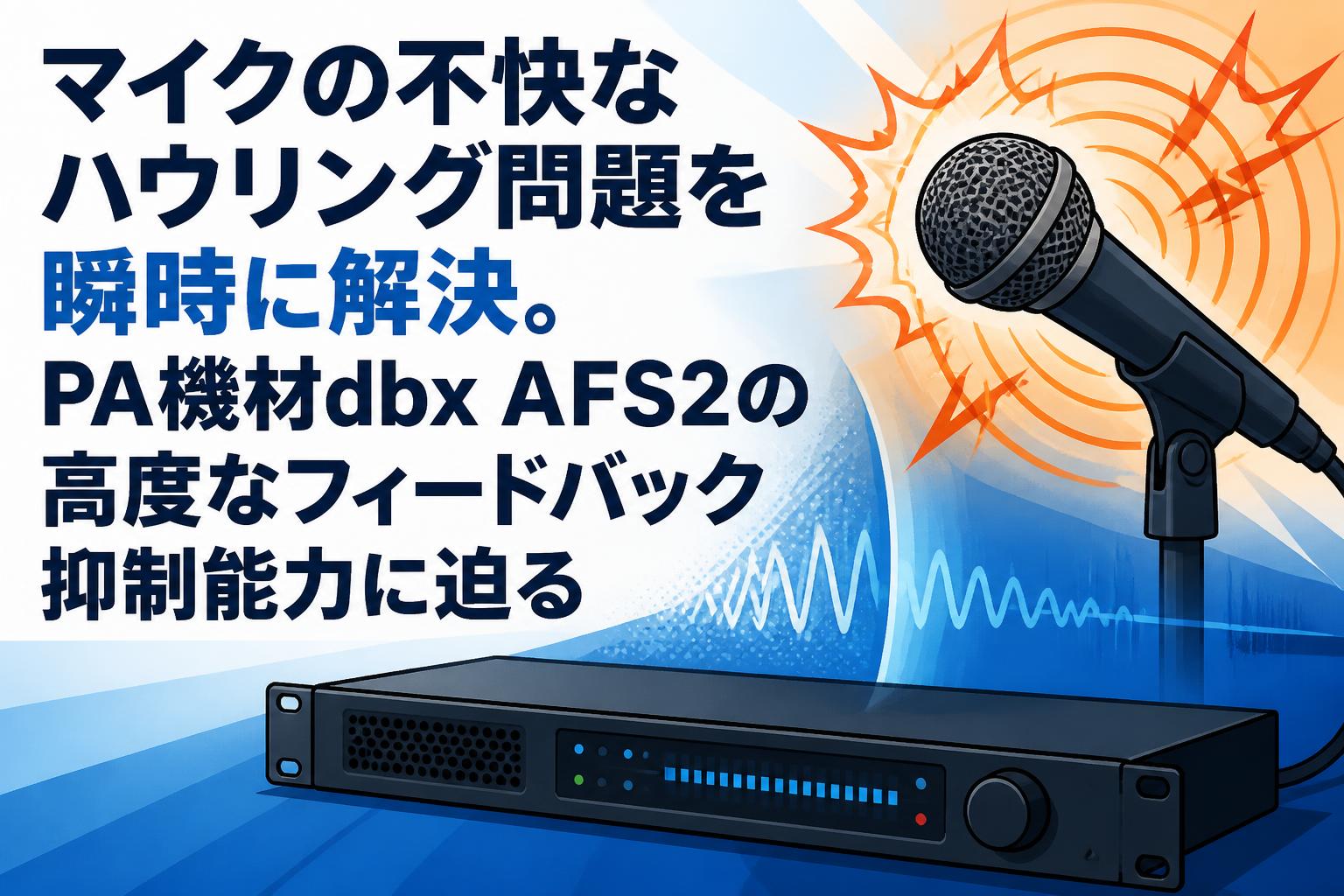 マイクの不快なハウリング問題を瞬時に解決。PA機材dbx AFS2の高度なフィードバック抑制能力に迫る