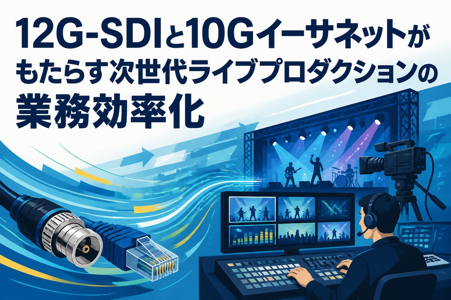 12G-SDIと10Gイーサネットがもたらす次世代ライブプロダクションの業務効率化