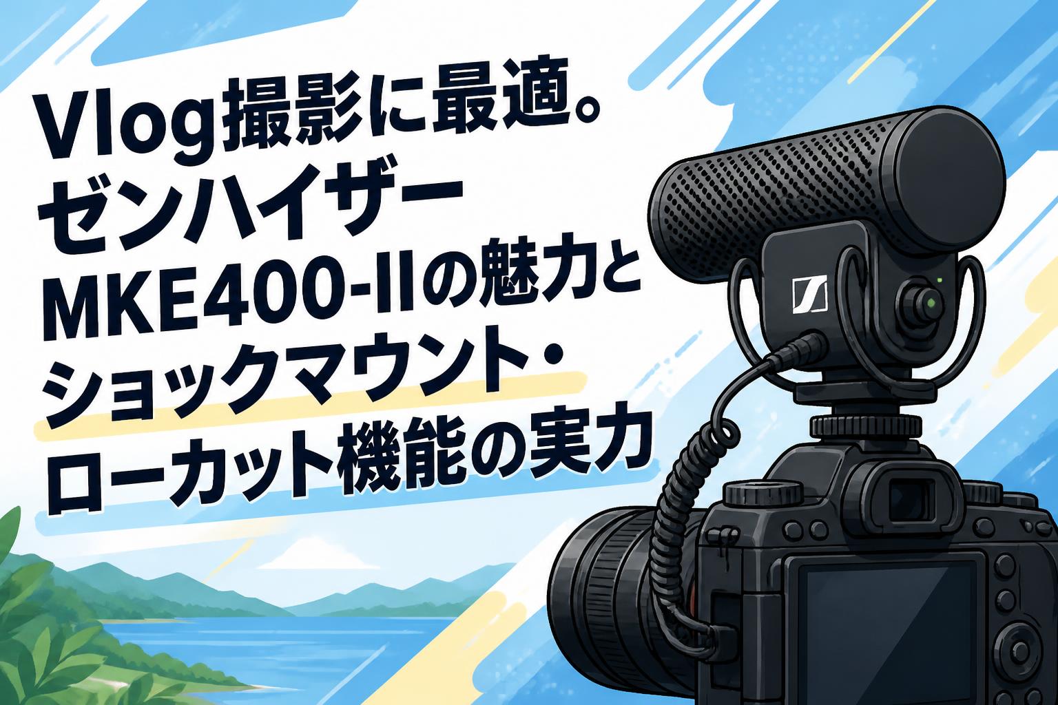 Vlog撮影に最適。ゼンハイザー MKE400-IIの魅力とショックマウント・ローカット機能の実力