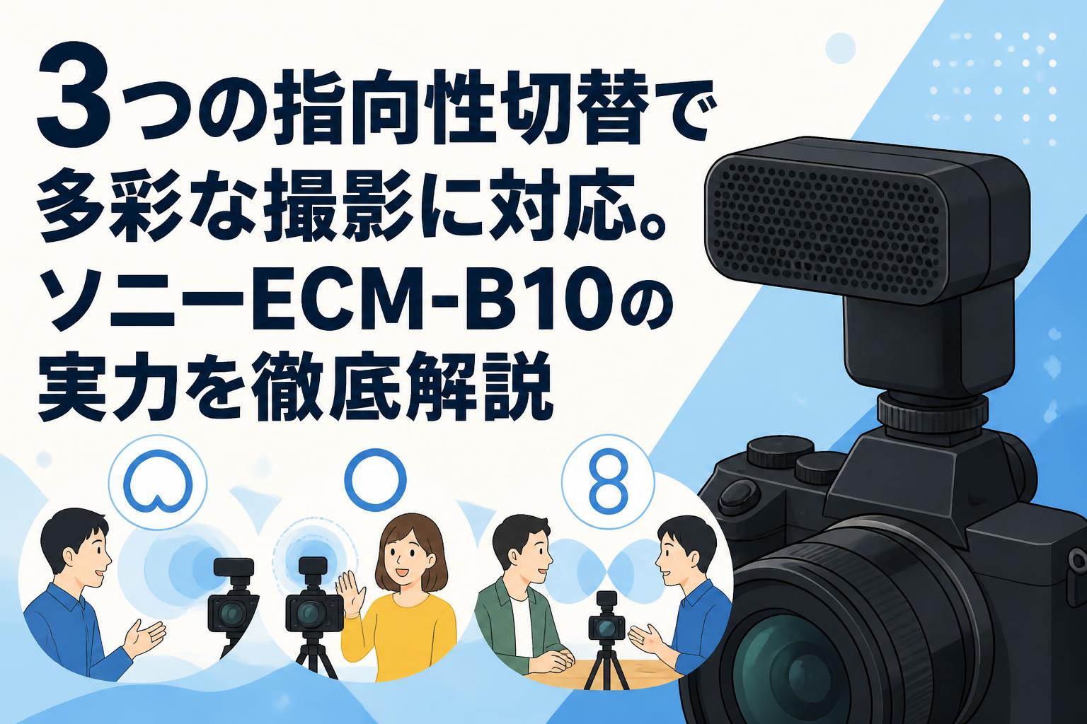 3つの指向性切替で多彩な撮影に対応。ソニーECM-B10の実力を徹底解説