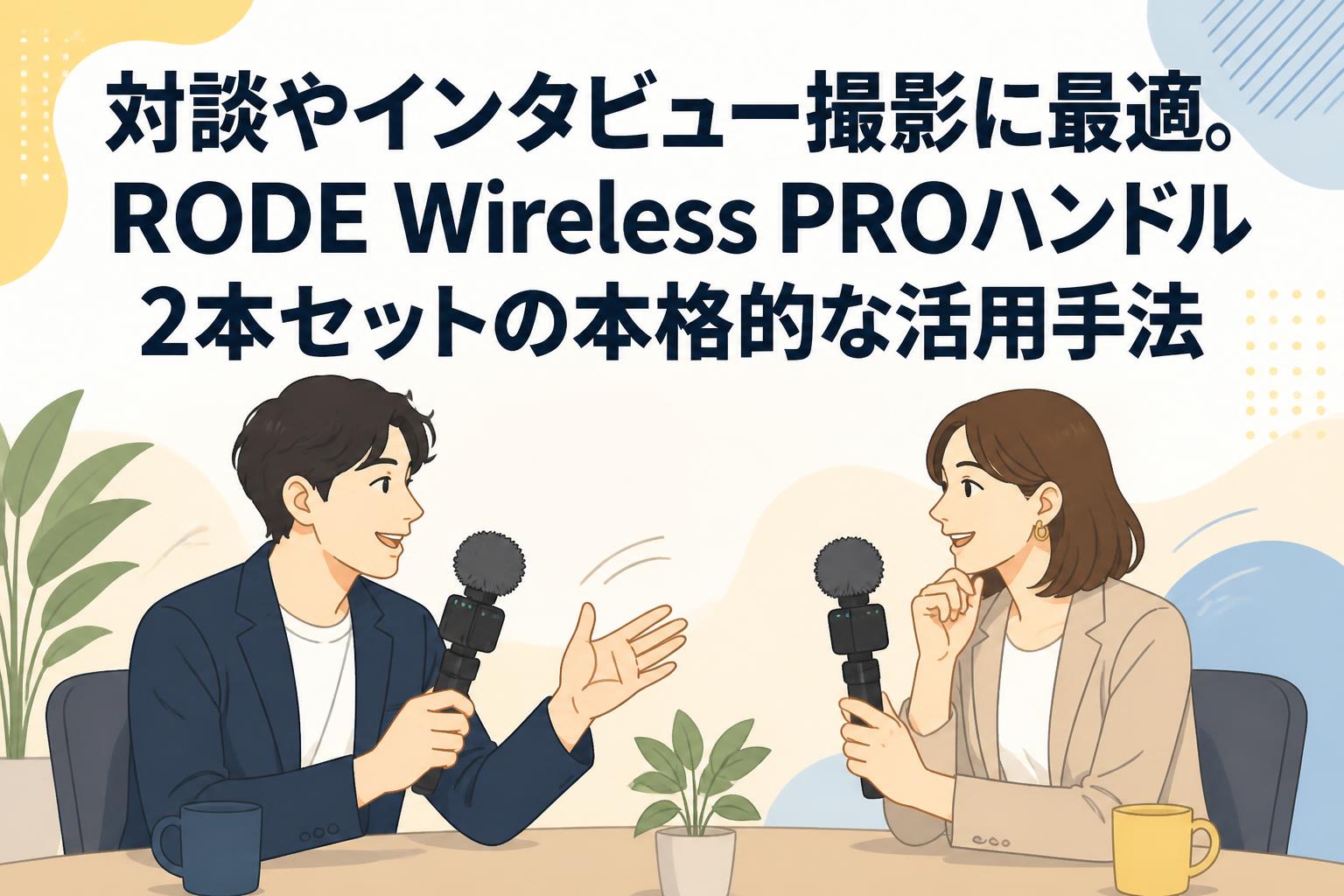 対談やインタビュー撮影に最適。RODE Wireless PROハンドル2本セットの本格的な活用手法