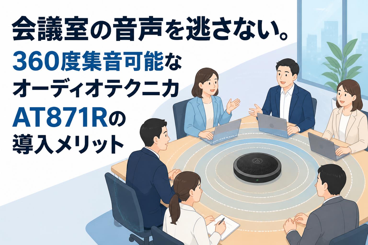 会議室の音声を逃さない。360度集音可能なオーディオテクニカAT871Rの導入メリット