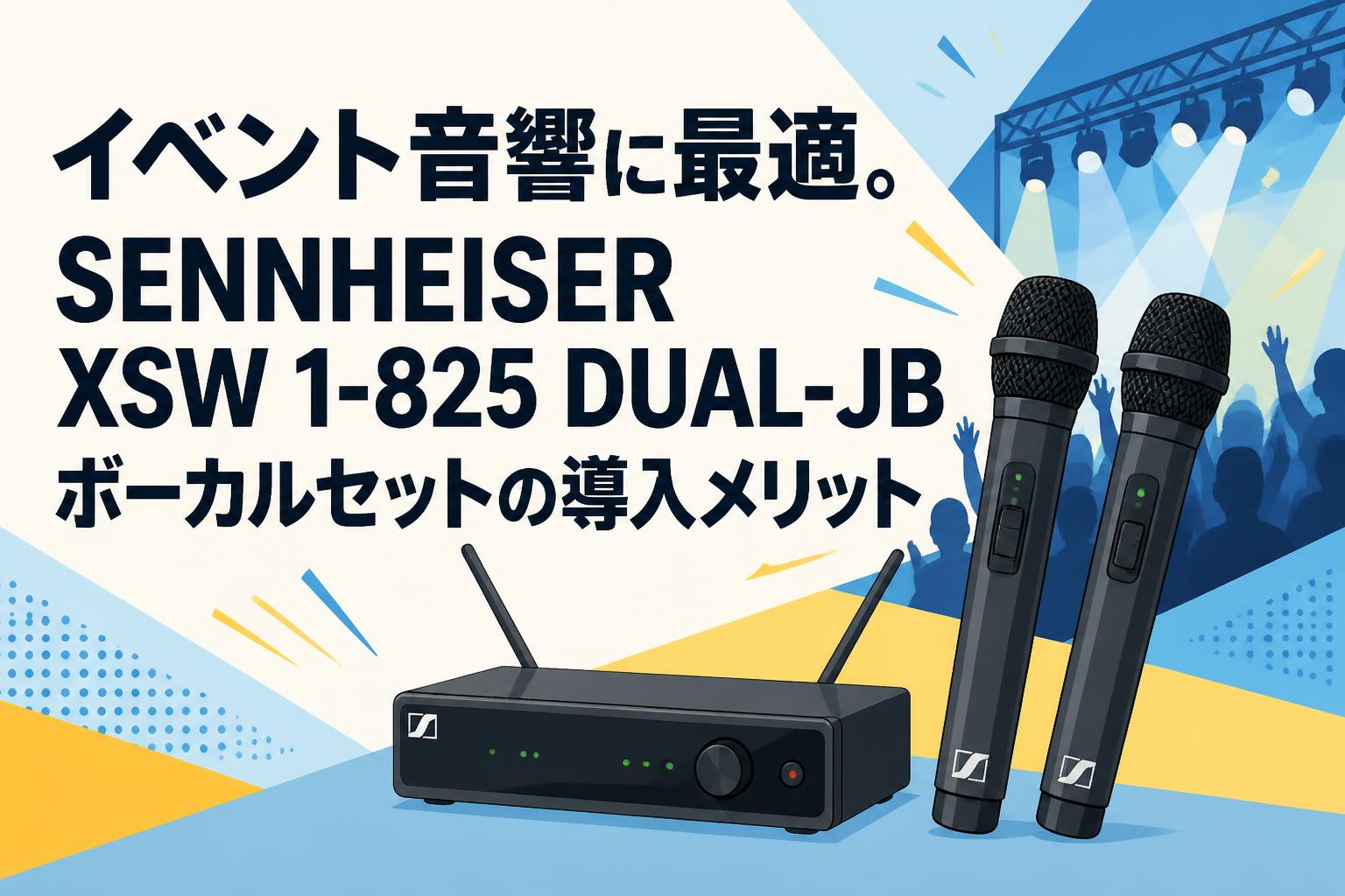 イベント音響に最適。SENNHEISER XSW 1-825 DUAL-JB ボーカルセットの導入メリット