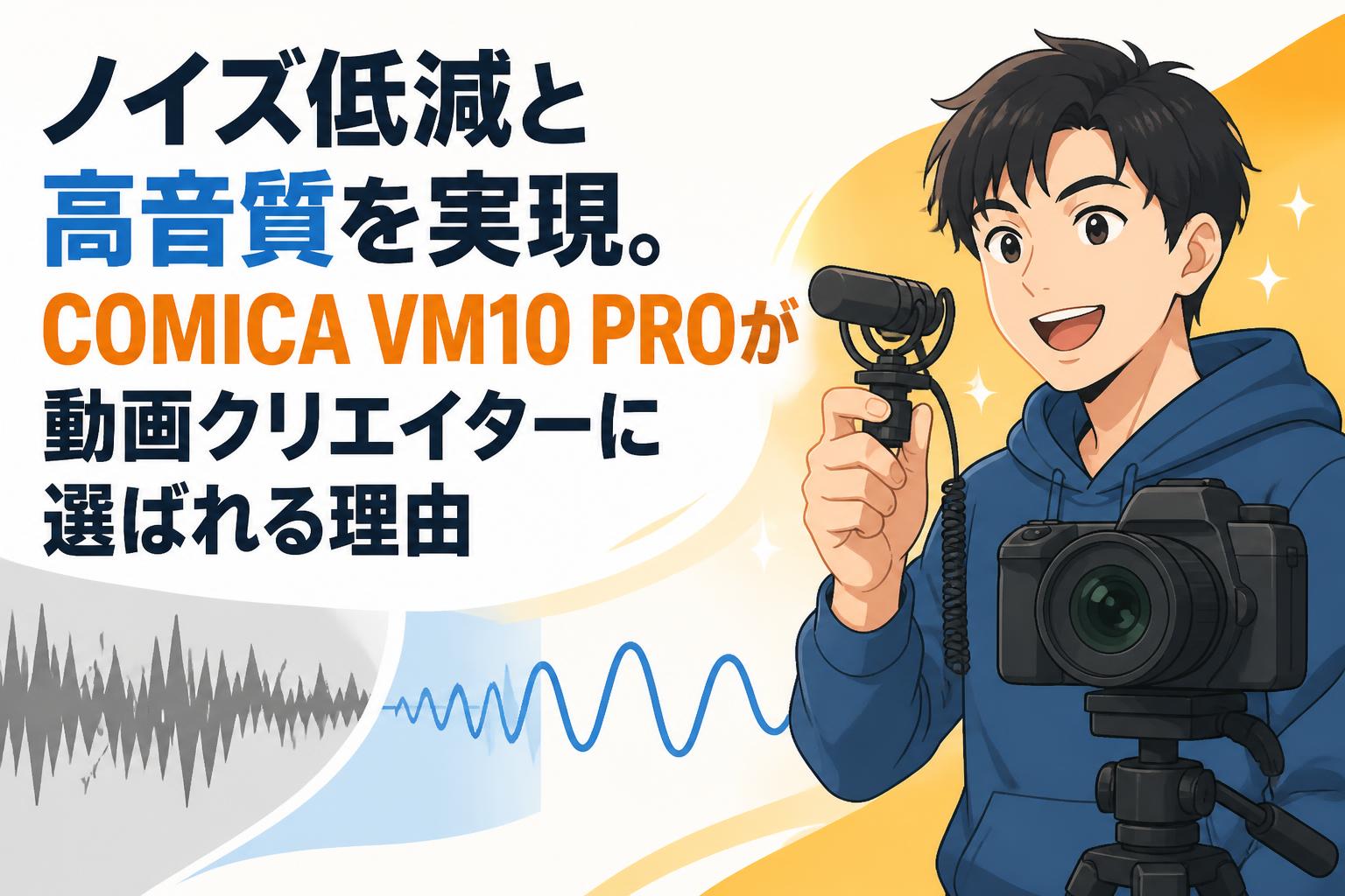 ノイズ低減と高音質を実現。COMICA VM10 PROが動画クリエイターに選ばれる理由