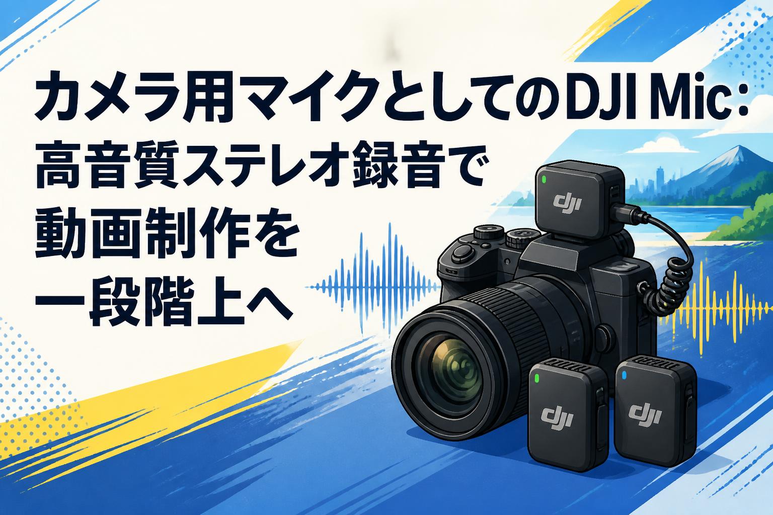 カメラ用マイクとしてのDJI Mic：高音質ステレオ録音で動画制作を一段階上へ
