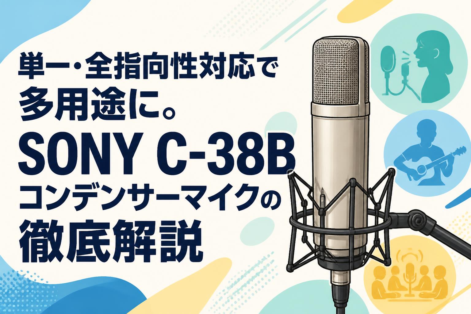 単一・全指向性対応で多用途に。SONY C-38Bコンデンサーマイクの徹底解説