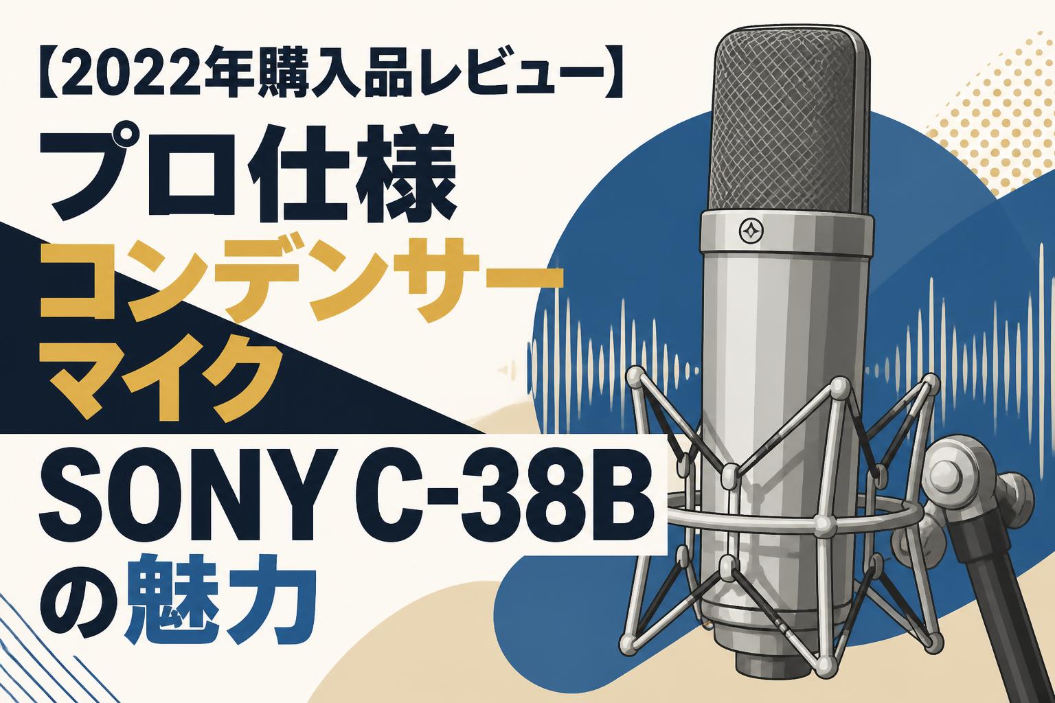 【2022年購入品レビュー】プロ仕様コンデンサーマイクSONY C-38Bの魅力