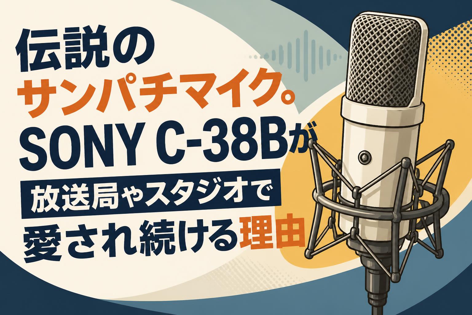 伝説のサンパチマイク。SONY C-38Bが放送局やスタジオで愛され続ける理由