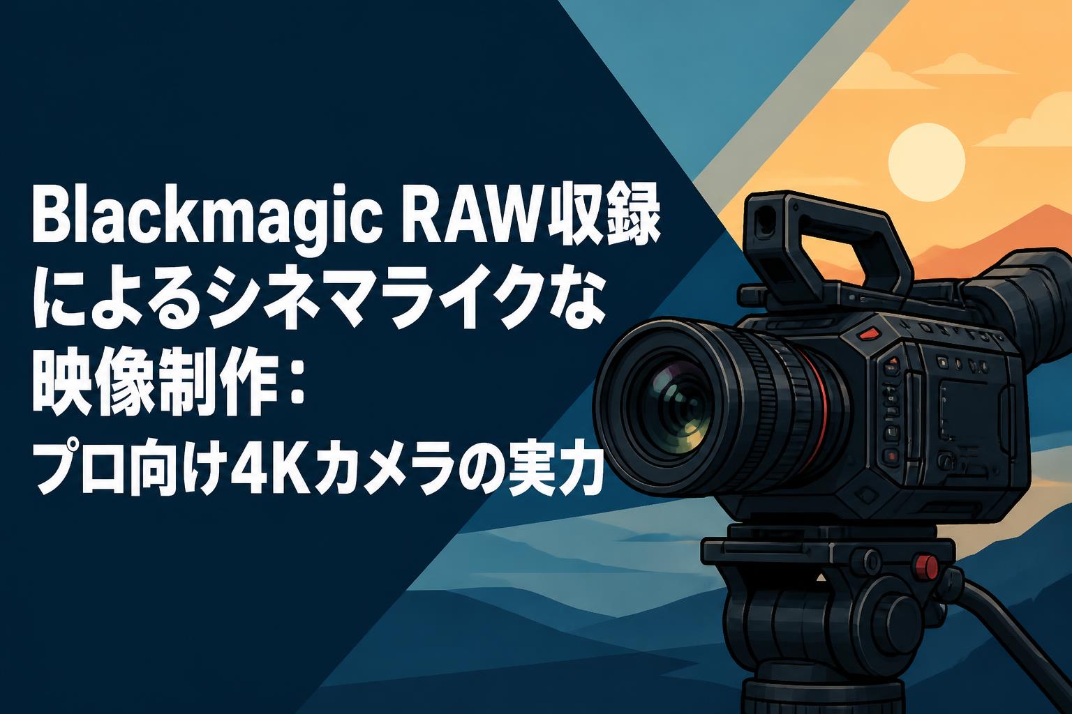 Blackmagic RAW収録によるシネマライクな映像制作：プロ向け4Kカメラの実力