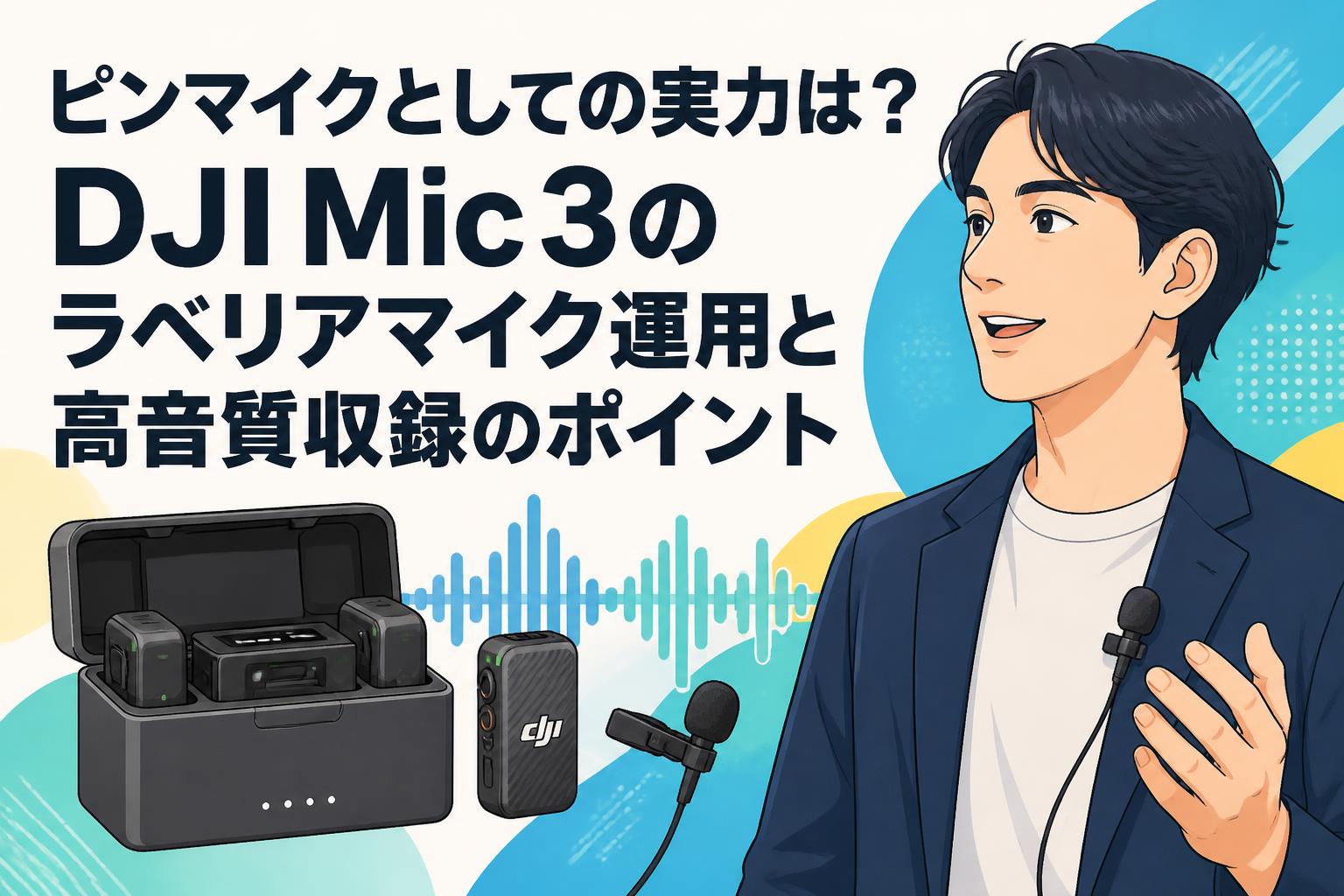 ピンマイクとしての実力は？DJI Mic 3のラベリアマイク運用と高音質収録のポイント