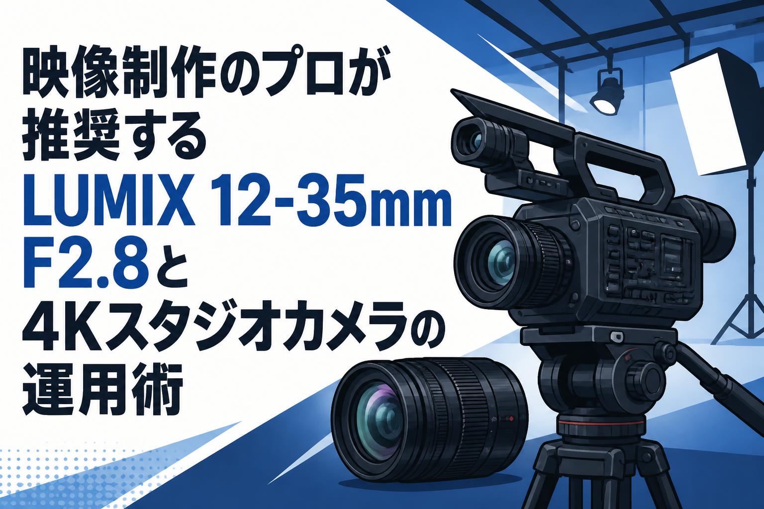 映像制作のプロが推奨するLUMIX 12-35mm F2.8と4Kスタジオカメラの運用術