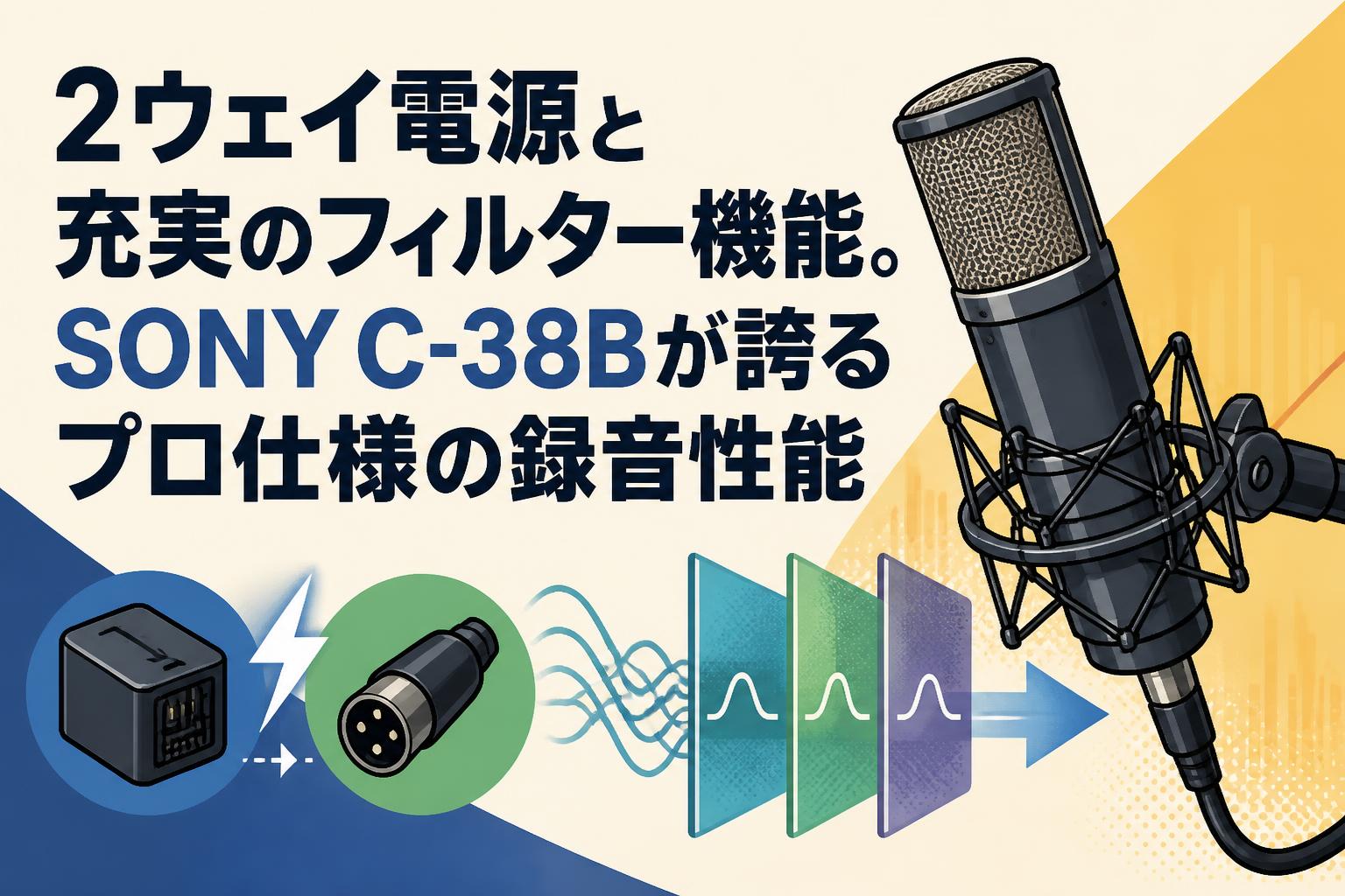 2ウェイ電源と充実のフィルター機能。SONY C-38Bが誇るプロ仕様の録音性能