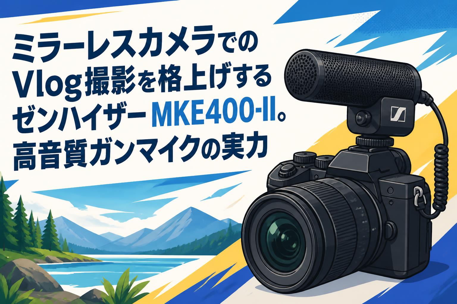 ミラーレスカメラでのVlog撮影を格上げするゼンハイザー MKE400-II。高音質ガンマイクの実力