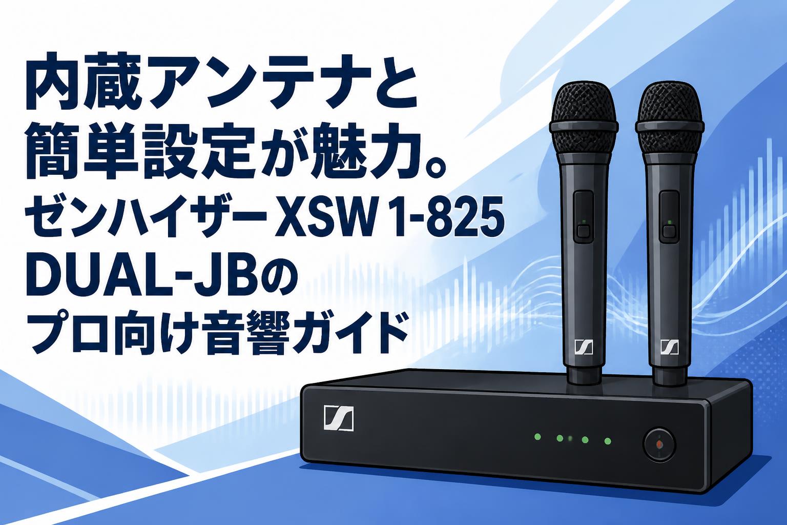 内蔵アンテナと簡単設定が魅力。ゼンハイザー XSW 1-825 DUAL-JBのプロ向け音響ガイド