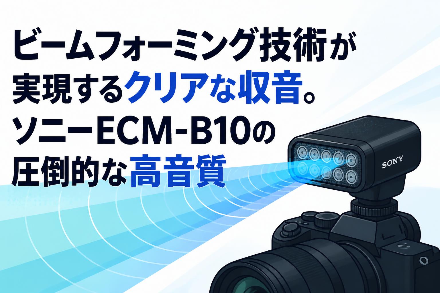 ビームフォーミング技術が実現するクリアな収音。ソニーECM-B10の圧倒的な高音質