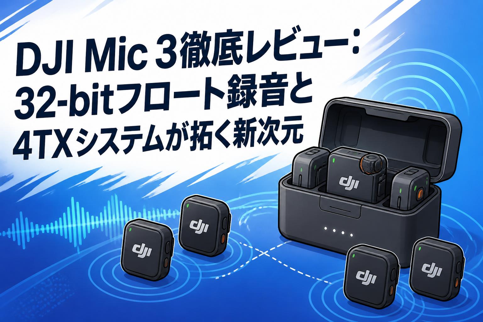 DJI Mic 3徹底レビュー：32-bitフロート録音と4TXシステムが拓く新次元