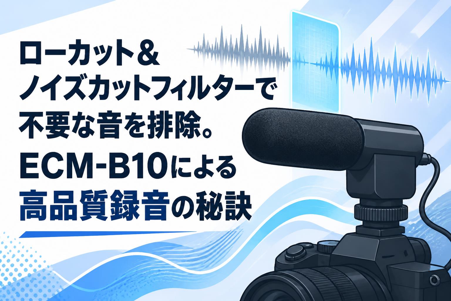 ローカット＆ノイズカットフィルターで不要な音を排除。ECM-B10による高品質録音の秘訣