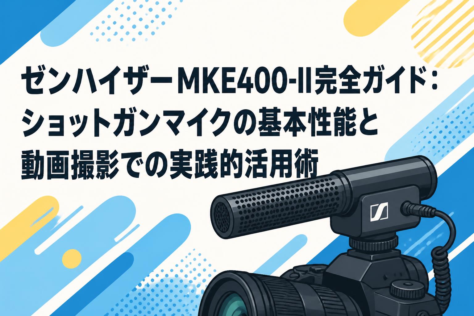 ゼンハイザー MKE400-II完全ガイド：ショットガンマイクの基本性能と動画撮影での実践的活用術