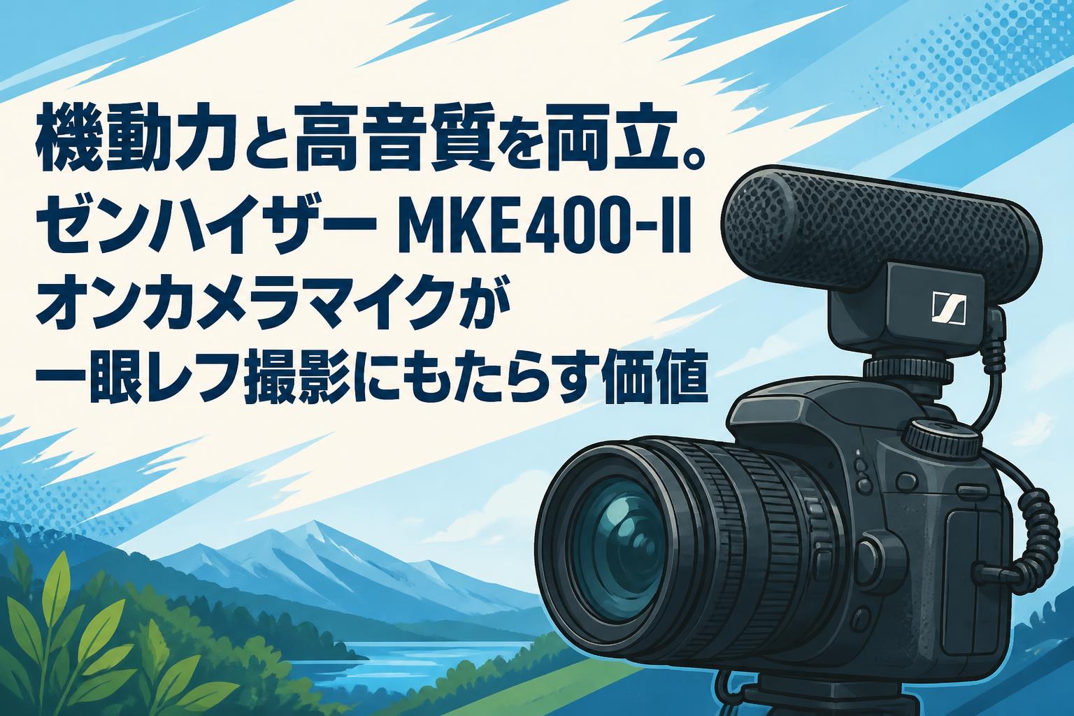 機動力と高音質を両立。ゼンハイザー MKE400-II オンカメラマイクが一眼レフ撮影にもたらす価値