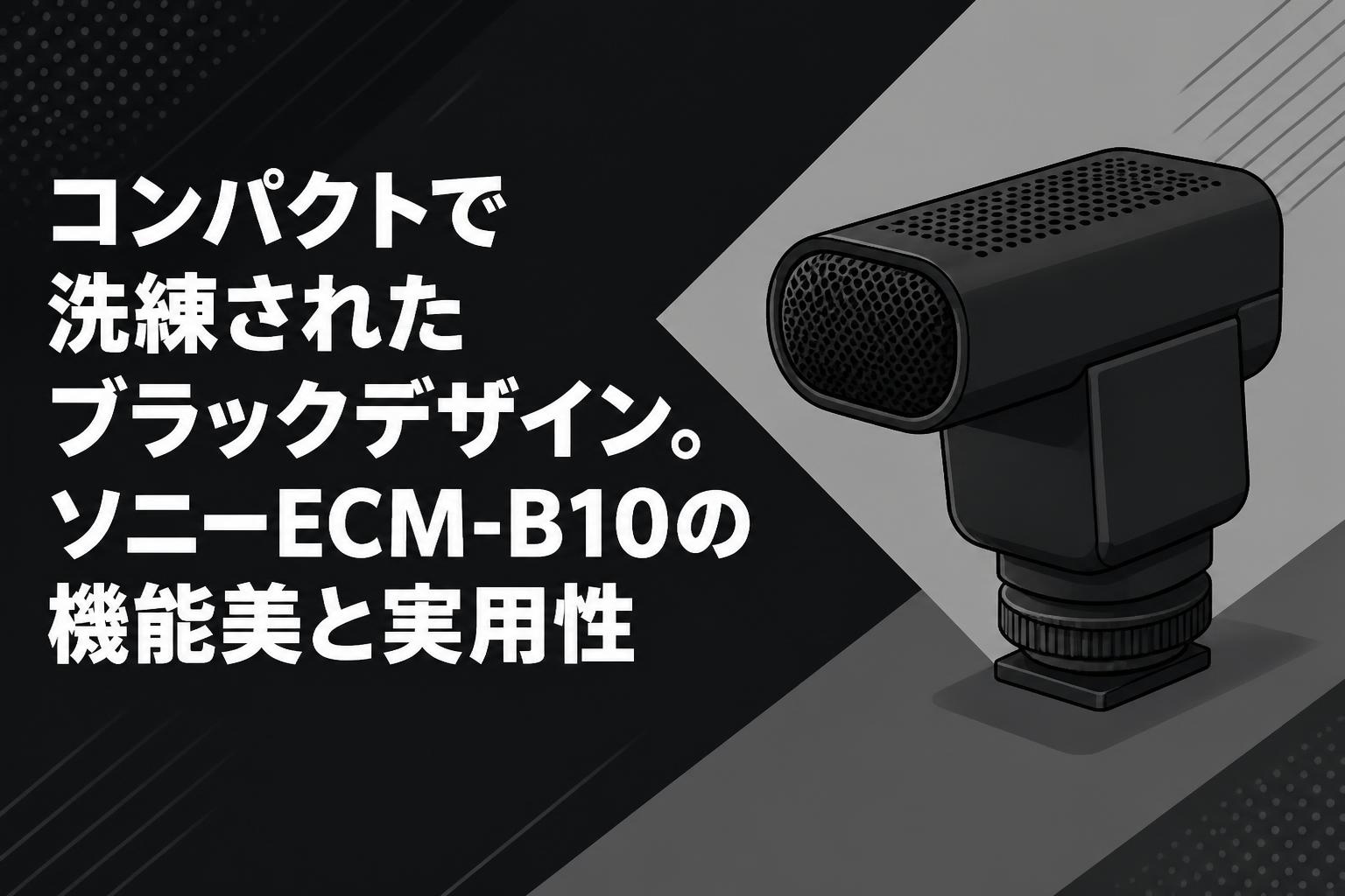 コンパクトで洗練されたブラックデザイン。ソニーECM-B10の機能美と実用性