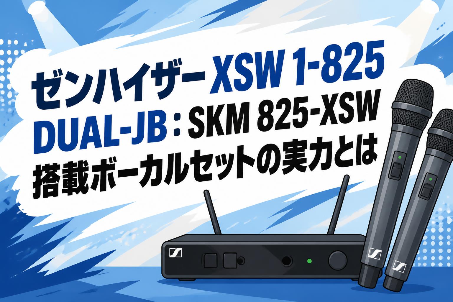 ゼンハイザー XSW 1-825 DUAL-JB：SKM 825-XSW搭載ボーカルセットの実力とは