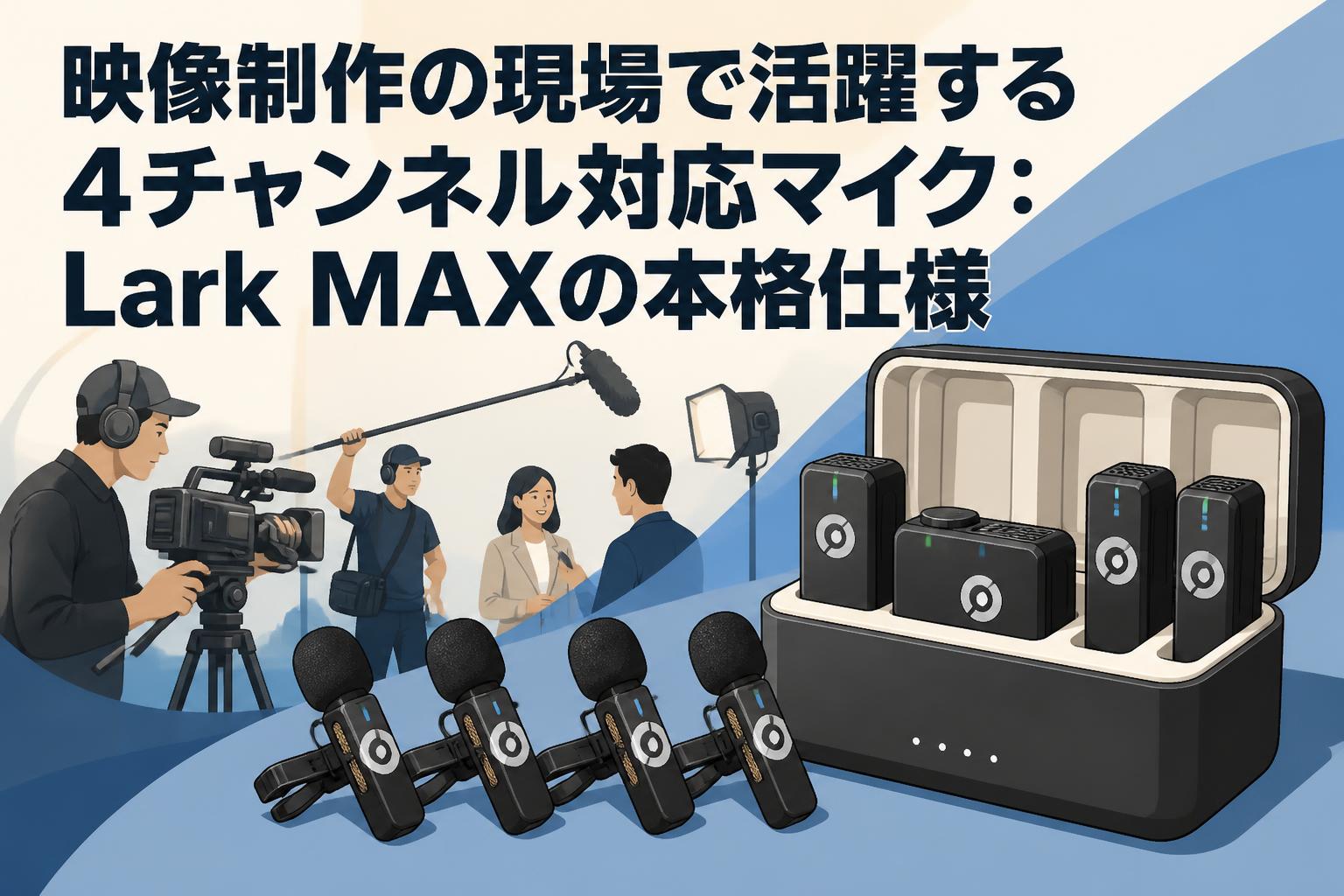 映像制作の現場で活躍する4チャンネル対応マイク：Lark MAXの本格仕様