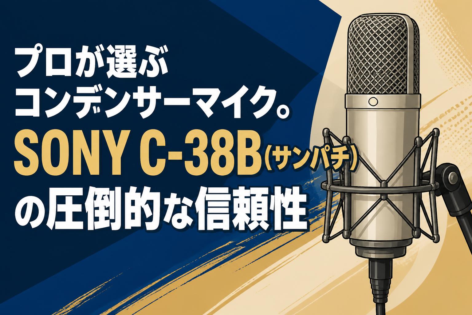 プロが選ぶコンデンサーマイク。SONY C-38B（サンパチ）の圧倒的な信頼性