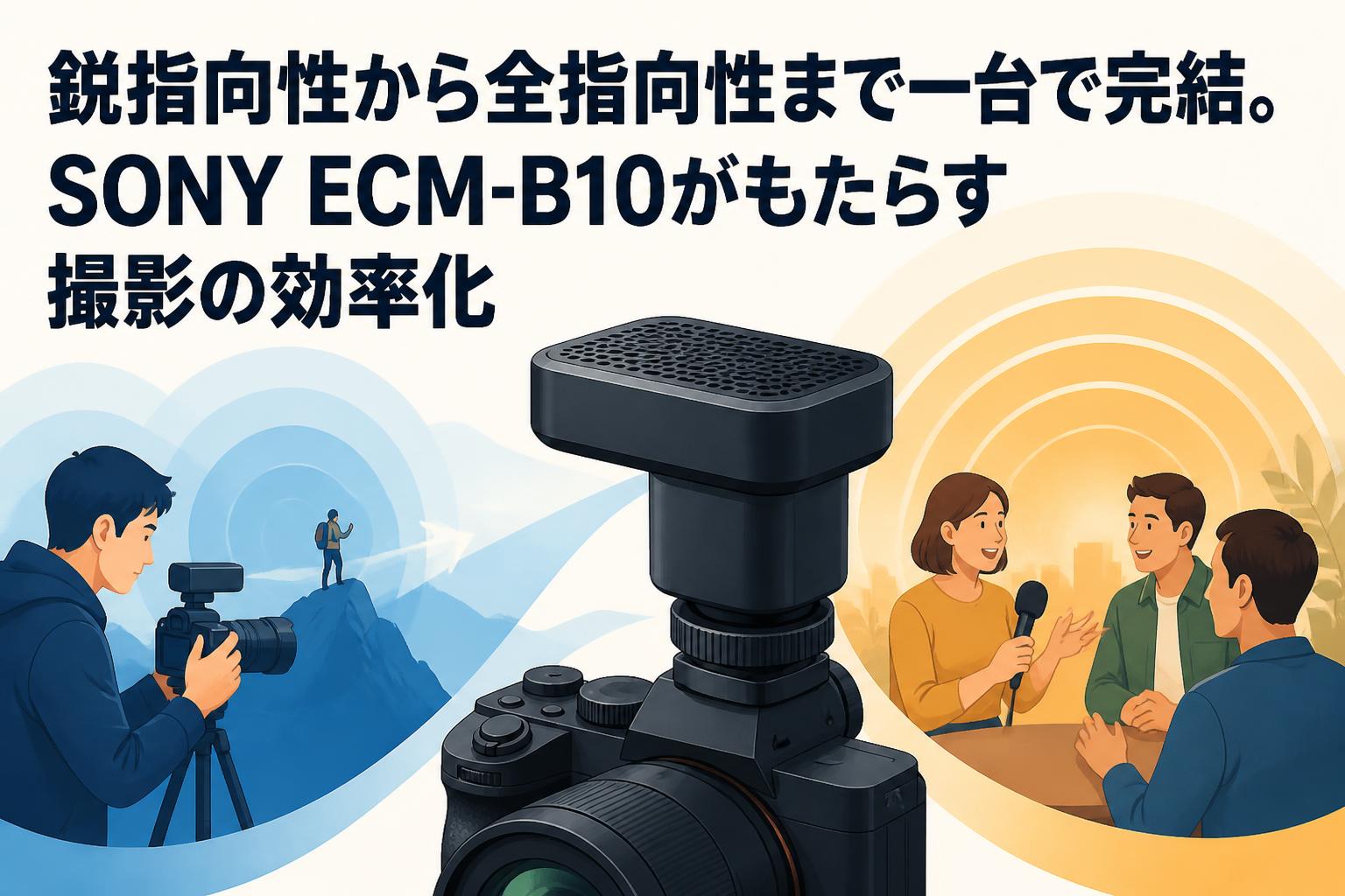 鋭指向性から全指向性まで一台で完結。SONY ECM-B10がもたらす撮影の効率化