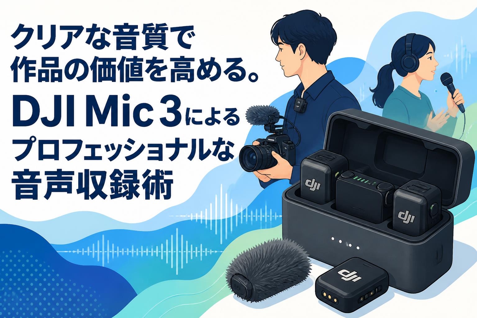 クリアな音質で作品の価値を高める。DJI Mic 3によるプロフェッショナルな音声収録術