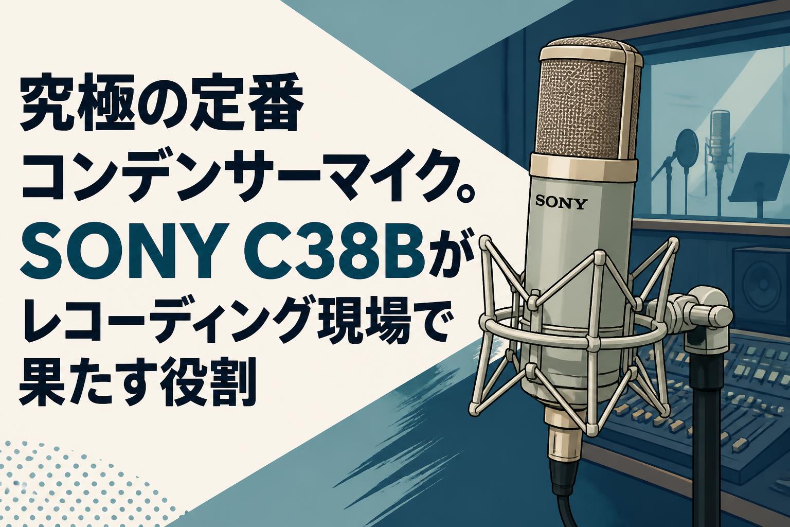 究極の定番コンデンサーマイク。SONY C38Bがレコーディング現場で果たす役割